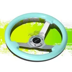 Nrg ST-036MF-CH Car/utv 350MM 3"DEEP Dish Aluminum Spoke Wooden Steering Wheel. Fixed Price $170.58.