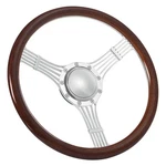 15.5'' Billet Steering Wheels Wood Half Wrap Banjo Gm Corvair Impala Chevy Ii. Fixed Price $185.50.
