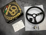 Momo Mod. 07 Anniversario Steering Wheel 350MM Black Leather Made Italy. Fixed Price $499.99.