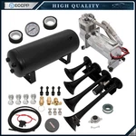 4 Trumpets 12V Train Air Horn Compressor Tank Kit For Car Truck Vans Ship. Fixed Price $144.56.