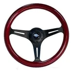 Nrg Innovations ST-015BK-RD Painted Wood Steering Wheel Diameter: 12.99 (330MM). Fixed Price $160.00.