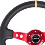 Nrg RST-006RD-Y Reinforced Steering Wheel 350MM/3IN. Deep Blk Leather W/red. Fixed Price $141.95.