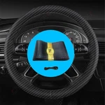 15" Faux Carbon Fiber Steering Wheel Cover Black Genuine Leather For Gmc. Fixed Price $20.99.
