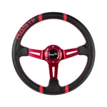 Rastp Universal Racing Steering Wheel,deep Dish Leather Red. Fixed Price $74.99.