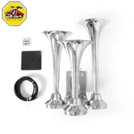Truck Air Big Chrome Large Train Loud 150DB 3 Trumpet Horns 12V/24V. Fixed Price $119.35.