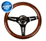 Nrg Steering Wheel Dark Wood Grain 310MM Spoke Blackchrome Center ST-310BRB-BK. Fixed Price $151.00.