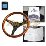 Italy Nardi Rally Deep Corn 330MM Steering Wheel Mahogany Wood With Black Spoke. Fixed Price $449.95.
