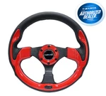 Nrg 320MM Pilota Style Steering Wheel Black Leather Red Inserts RST-001RD. Fixed Price $134.00.