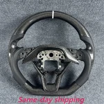 Custom Black Carbon Fiber Leather White Stitch Steering Wheel For Honda Accord. Fixed Price $338.00.
