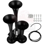 Horn With Electric Air Valve 12V 3 Trumpet Black For Van Train Car Boat Truck. Fixed Price $30.08.