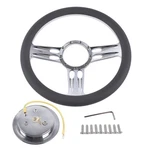 14INCH 9-BOLT Black Half Wrap Leather Billet Steering Wheel For Gm Chevy Hot Rod. Fixed Price $145.00.
