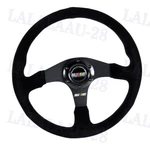 14" Ralliart Racing Black Stitching Suede Sport Steering Wheel Horn Button New. Fixed Price $59.88.