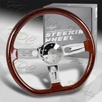 W-power 457MM D-shape Dark Wood Mahogany 6-HOLE Chrome Spoke 18" Steering Wheel. Fixed Price $154.99.