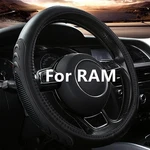 Leather Steering Wheel Cover For Dodge Ram 1500 2500 3500, 15.5-16 Black. Fixed Price $33.11.